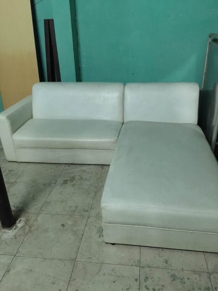 bộ sofa giường trắng